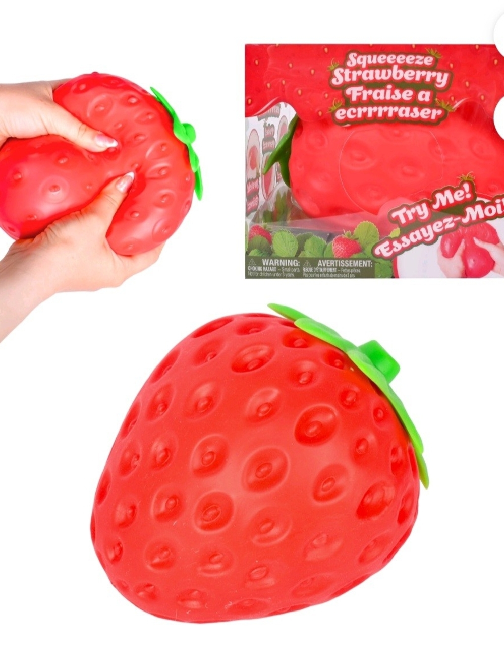 Giant Squish Squeeze Strawberry Squishy Toy Extra Large Viral Tiktok